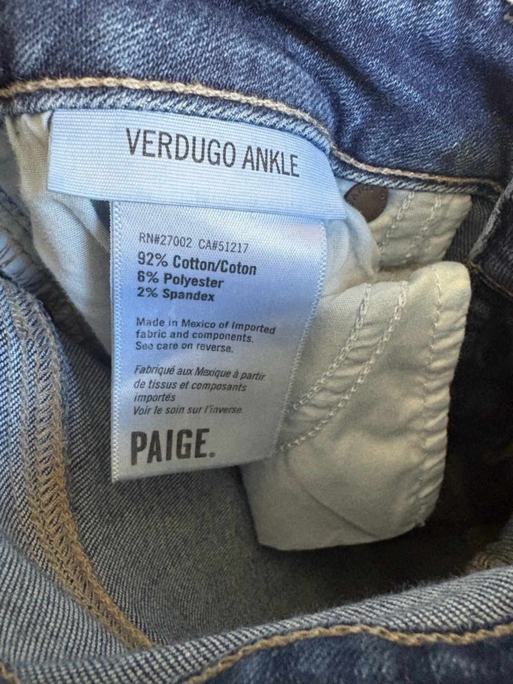 PAIGE Verdugo Ankle Skinny Dark Blue High-Rise Jeans sz 29 - Picture 9 of 9